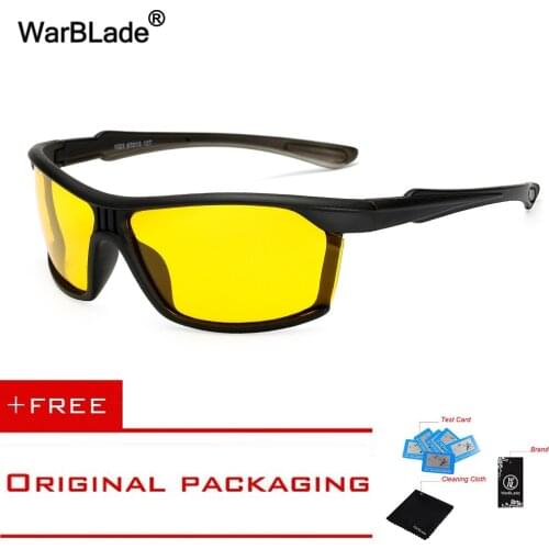 Mens Fashion Polarized Night Driving Sunglasses Women Yellow Lense Night Vision Driving Glasses Goggles Reduce Glare WarBLade