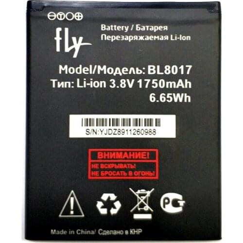 Original Replacement 1750mAh Battery For FLY BL8017 Mobile phone battery