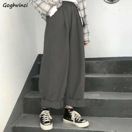 Casual Pants Women Solid Simple Plus Size 5XL Loose Oversize Chic Wide Leg Trousers Females Harajuku Pant Streetwear Ulzzang New