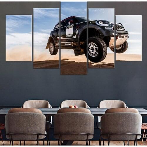 Home Decor Prints Painting Ini John Cooper Works Cars Pictures Wall Art Modular Modern 5 Pcs Canvas Poster Bedside Background