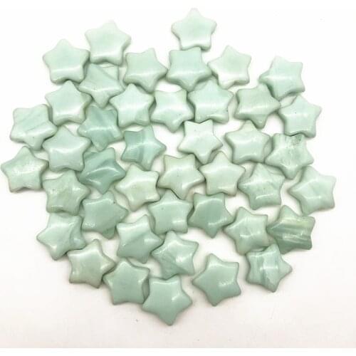 Drop Shipping 1/2PC Natural Amazonite Stone Star Shaped Healing Chakra Polished Home Decor Natural Stones and Crystals