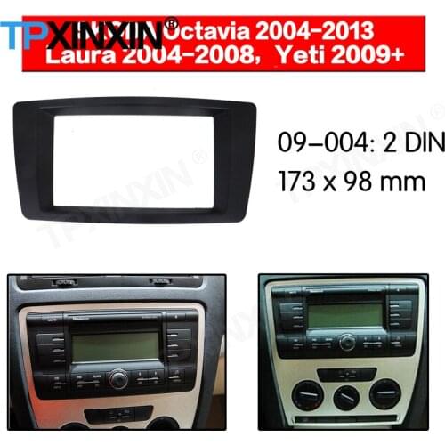 2 DIN Car DVD Player Frame For KODA OCTAVIA 2003 2004 2005 2006 2007 2008 2009 2010 2011 2012 Radio Multimedia Fitting Fascia