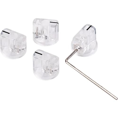 Transparent Flat Guitar Bass Knob Amp Amplifier Effect Pedal Knobs Guitar Accessories