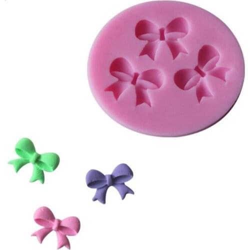 Silicone cake mould bow tie fondant molds non stick handmade chocolate mold 3D silicone baking mold LX8319