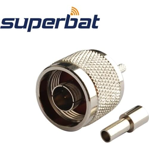 Superbat 10 pcs N Crimp Plug Male for RG174,RG178,RG316,LMR100,1.13 Cable