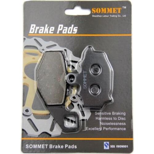 SOMMET Motorcycle Rear Brake Pads Disks 1 pair for Kawasaki Z 750 (ZR 750 J1/J2) (2004-2005) Z750 ZR750 LT192
