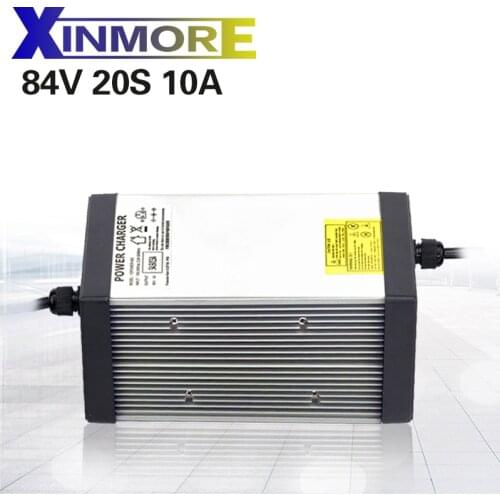 XINMORE 84V 10A Lithium Battery Charger For 72V E-bike Li-Ion Battery Pack AC-DC Power Supply for Electric Tool