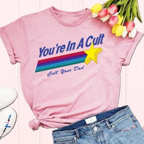 You're in a Clut Call You Dad Funny Graphic Print Tees For Women Plus Size Short Sleeve Causal Cute Shirts Tumblr Fashion Tshirt
