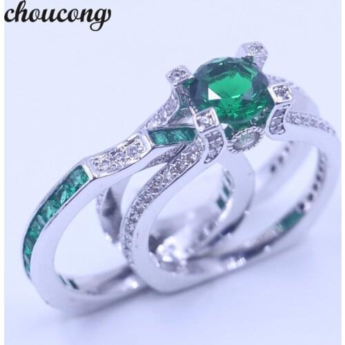 Choucong 12 colors Birthstone women Wedding Bridal sets ring 5A zircon cz White Gold Filled Band Rings for women men new jewelry