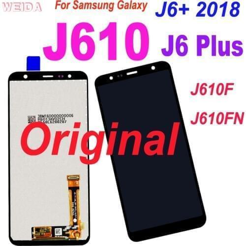 Original LCD For 6.0" Samsung Galaxy J6+ 2018 J610 J610F J610FN LCD Display Touch Screen Assembly for Samsung J6 Plus Display