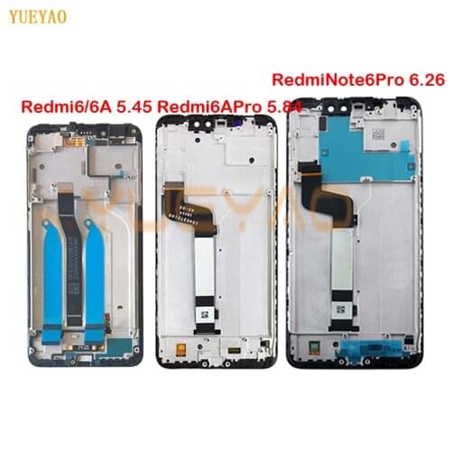 LCD For Xiaomi Redmi Note 6 Pro LCD Display Frame Screen Touch Digitizer Assembly LCD Display Redmi 6 Pro/6A With Frame