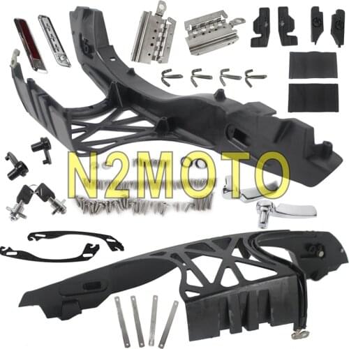 1 Set Saddlebag Latch Lids Hardware Cover Hinge Kit For Harley Road King Street Glide Electra Glide Touring FLT FLHT 2014-2018