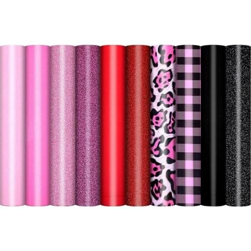 10 Roll Vinyl Heat Transfer Iron On DIY Garment Film Silhouette Paper Art