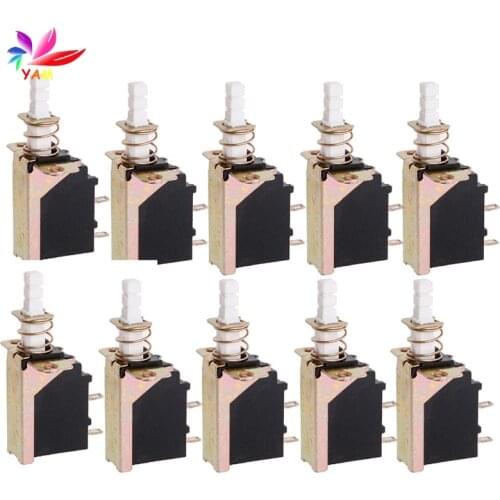 10 Pcs/Set AC 250V 2A/8A Latching SPST Push Button Power 2Pin Switch SW-3 Switches-15