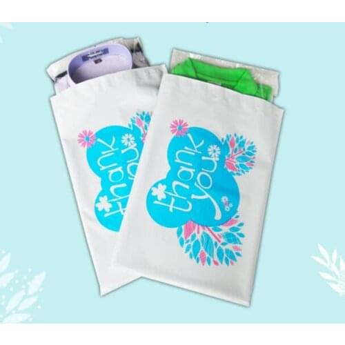 17x30cm Thank you printed PE Color Mailing Bags Self-Seal Plastic Envelopes Poly Mailer Bags white express plastic pouch bags