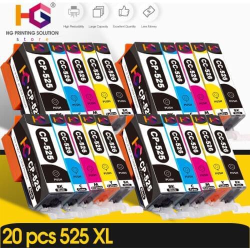 20pcs For Canon PGI-525 CLI-526 Ink Cartridges PGI525XL CLI526XL MG6150 6250 5350 5150 iX6550 5250 iP4850 iP4950 8150 8250 MX885