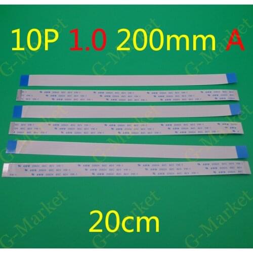 20X Free Shipping NEW FFC FPC Flexible Flat Cable Forward 10 pin 10PIN Length 200mm 1mm Pitch ribbon cable 1.0-10P-200mm
