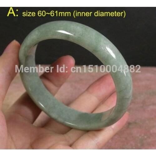 Free Shipping 0087 Natural light green Bracelets Bangle size about 60-61mm