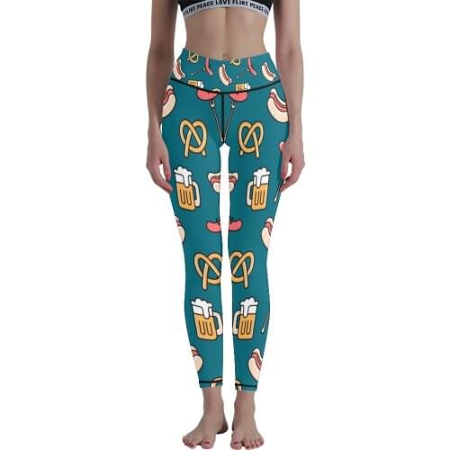 Cartoon 3D Printing High Waist Seamless Yoga Pants Large Size High Stretch Nine Pants Womens Sports Fitness Pants Leggings