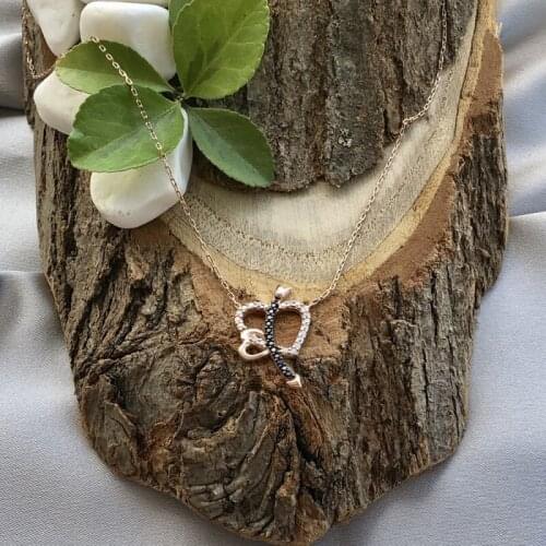 Love In My Heart 925 Sterling Silver Necklace Women Girls Gift Jewelry Accessories Fashion Handmade Elegant Chain