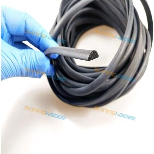 Black color semicircle EPDM foaming sealing strip D type foaming sealing strip soundproof anti-collision D type foaming strip