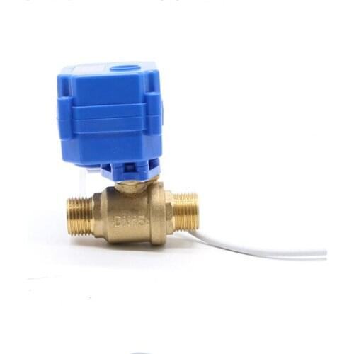 CWX-15N DN15 G1/2 MxM Brass MINI Electric Ball Valve for HVAC system DC9-24V CR01 / 02