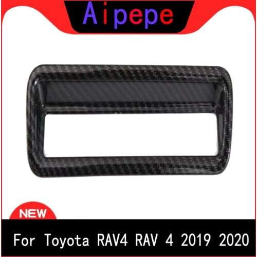 For Toyota Rav4 Rav 4 2019 2020 Carbon Fiber Headlight Switch Cover Trim Head Light Lamp Control Button Sticker Accessories