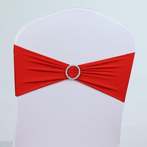 Back buckle round flower elastic bowknot elastic belt spandex chair cover bandage