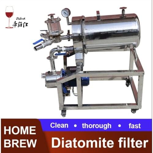 Diatomite Filter Home Brewing Equipment Stainless Steel Vertical Filter Skin Residue Wine liquor Equipment with Pump