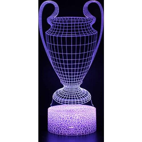 Bedroom Illusion Lamp livingroom Bedside Decor for Xmas New Year 3D 7 Color Changing Yoga LED Meditation of Acrylic Night Light