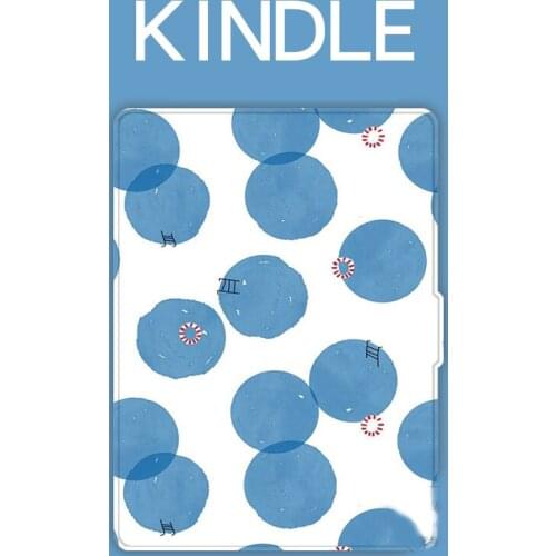 Blue Dots Leather Folding Folio Case for KPW4 Kindle Paper White 4 Tablet Sleeve PQ94WIF for 2018 Kindle Paperwhite 4 Cover