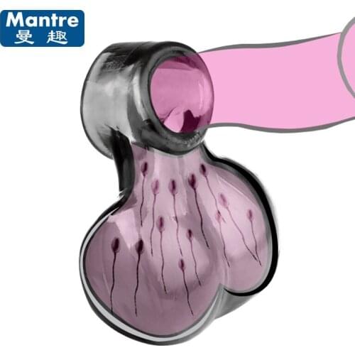 Mantre Elastic Penis Ring Male Chastity Device Ball Stretcher Sex Toys for Men Dildo Extender Cockings Delay Ejaculation Sleeve