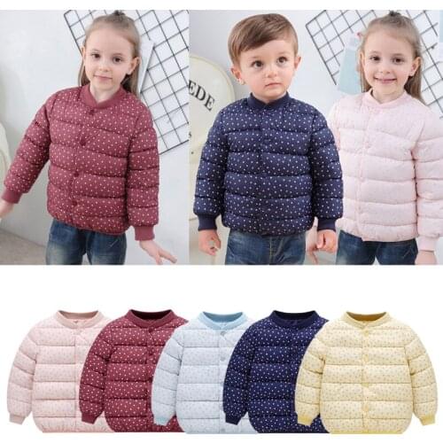 Cute Fashion Boys Girls Thicken Winter Clothes Hooded Children Sweet Coat Candy-Colored Outwear Toddler Kids Zipper Jacket