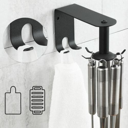 Kitchen Utensil Rack Multi-purpose Rotating Wall Hook With 6 Rotating Hooks For Hanging Spoons Shovels Kitchen Storage Rack
