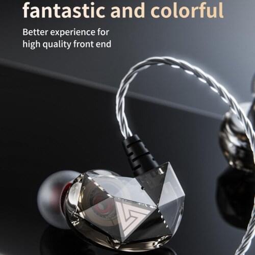 QKZ AK2 Fashion Portable In-Ear Heavy Bass Music Wired Earphones Sport Earpiece With Mic Comfortable To Wear