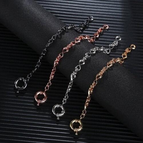 Fashion jewelry 2021 ins style fashion Figure eight bracelet creative sailor buckle chain 18K Gold Plated bracelet for women
