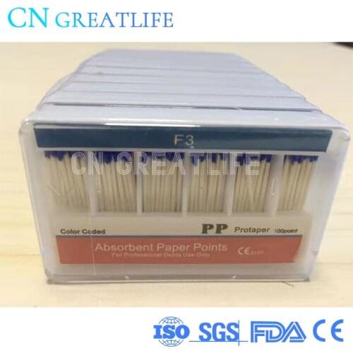 Professional Dental Disposable Endodontic Absorbent Pp F1 F2 F3 MIX Cleaning Paper Points Paper Point Dental Absorbent Point