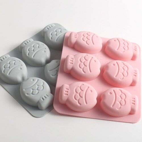 Cartoon Fish Silicone Mold Cake Decorating Tools Soap Making Supplies Pudding Biscuit Cookie Fondant Cake Chocolate Mould