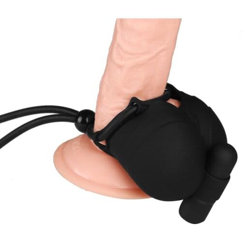 Silicone Male Prostate Massager Cock Ring Penis Rings Scrotum tied Dealy Lasting Lock Sperm Vibrator Set for Men,Erotic Sex Toys