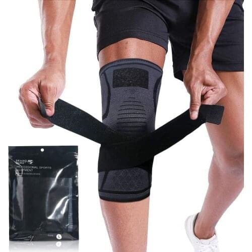 SKDK 1PC New Band Removable Pressurized Knee Pads Braces Knee Support Crossfit Fitness Running Sports Knee Protector Knee Sleeve
