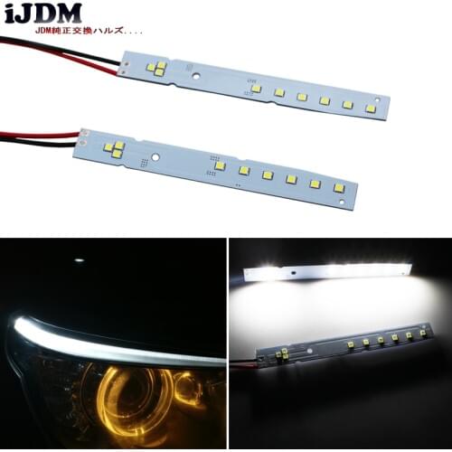 IJDM 9SMD LED Eyelid Eyebrow Modules For 2008-2010 BMW E60 LCI 5 Series 528i 535i 550i M5,HID Matching Xenon White