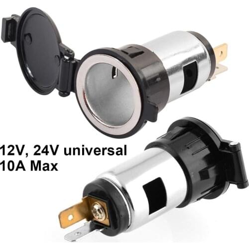 12V/24V Universal Auto Cigarettes Lighter Female Socket with Waterproof Cover charger for GPS Mobile phone Camera Mp3 electronic
