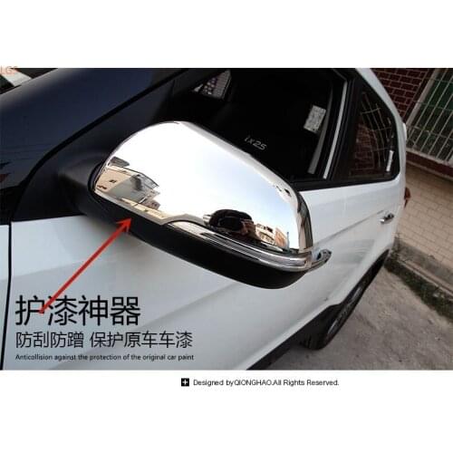 For Hyundai IX25 2014-2018 High-quality ABS Chrome rearview mirror decoration cover anti-rub protection car accessories