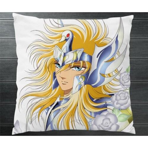 Saint Seiya Knights of the Zodiac Hyoga Fanart 40*40cm Two Side Pillowcase Pillow Case Cover Cosplay Gift BED/SOFA/CAR Decor P18