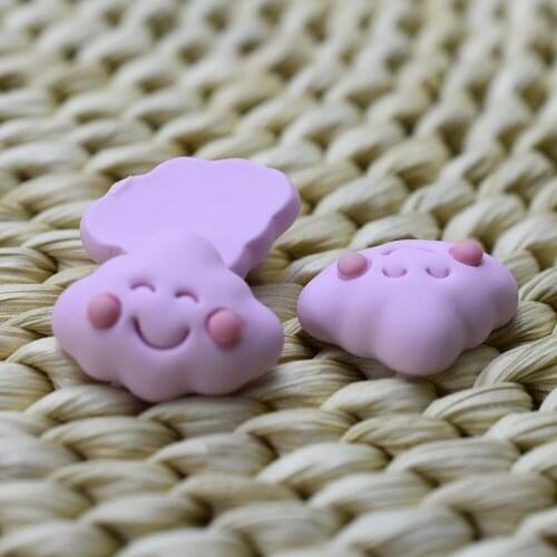 1pcs/lot resin flat back simulation pink smile cloud 23mm Embellishment DIY Phone Decoration