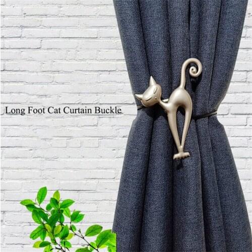 1PC Cartoon Cat Magnetic Buckle Curtain Straps Animal Curtain Buckles Hooks 40cm Curtain Tied Rope Holder Decorative Accessories