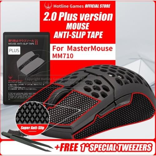 Hotline Games 2.0Plus Mouse Grip Tape for Cooler Master MM710 / MM711 Gaming Mouse Anti-Slip Tape,Pre Cut,Easy to Apply