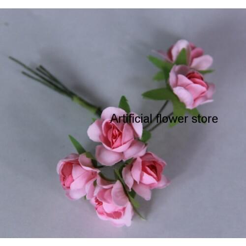 2.5CMHead 60PCS Mini Real Touch Roses Artificial Silk Fake rosas Bouquet,Brides Hair Decoration,Scrapbooking,Garland,Boutonniere