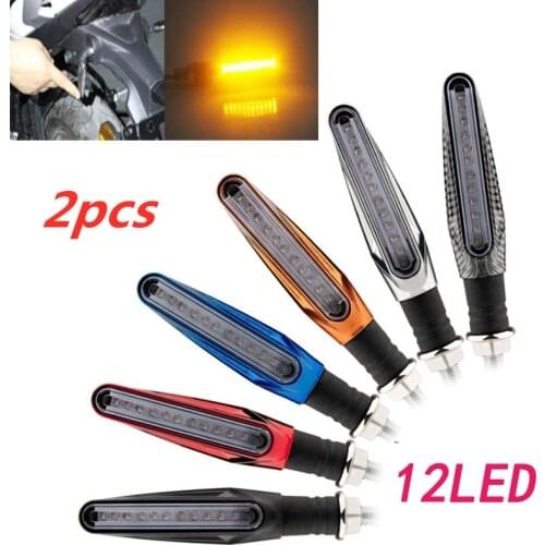 2pcs Motorcycle accessories scooter sports car refit general 12LED turn signal light
