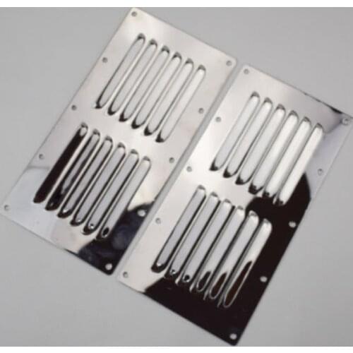 2PCS Trig Air Vent Louvred Grill Cover Ventilation Louvre Grille Stainless